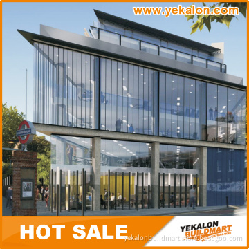 Innovative facade design and engineering supporting fixed point glass curtain wall from china manufacturer